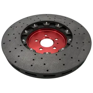Rotor de disque de frein en carbone-céramique personnalisé de style chapeau rouge pour Audi SQ7