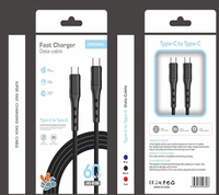 Precios Increíbles, Cable de Transferencia de Datos Tipo-C a Tipo-C de 4.5OD 60W 1M 5 Celdas, Carga Rápida de 6A, Multifunción, Alta Calidad