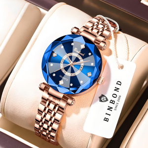<span class=keywords><strong>Orologio</strong></span> da Polso BINBOND Heart of Sea, Vetro Multifaccettato di Lusso, <span class=keywords><strong>Cinturino</strong></span> in <span class=keywords><strong>Acciaio</strong></span> Solido, <span class=keywords><strong>Orologio</strong></span> al Quarzo da <span class=keywords><strong>Donna</strong></span>, Resistente all'Acqua 30M - Product Image 1