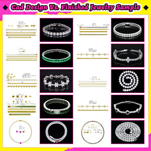 Pabrik langsung Hip Hop Moissanite Moissanite berlian es keluar perhiasan persegi mewah Vvs Tenis Gelang 925 perak untuk pria wanita - Product Image 5