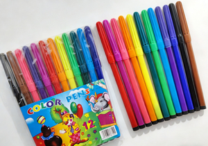Fournitures artistiques douces non toxiques en gros, 12 couleurs, stylos marqueurs à pointe <span class=keywords><strong>feutre</strong></span> <span class=keywords><strong>aquarelle</strong></span> pour enfants d'école, <span class=keywords><strong>dessin</strong></span> pour enfants - Product Image 6