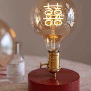 Wedding Lamp Chinese Double Happiness Vintage Table Lamp E27 Incandescent Bulb For Living Room Bedroom Study Ambient <b>Lighting</b> - Product Image 5