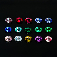 Pierres synthétiques colorées en vrac de laboratoire pierres précieuses cultivées rubis saphir émeraude collection pour la fabrication de bijoux vente en gros