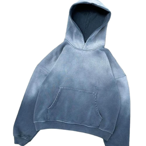 Sweat-shirts à capuche personnalisés pour hommes 100 % coton, collection automne, écologiques, coupe oversize, streetwear épais, service OEM - Product Image 1