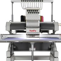 Machine à broder informatisée à 12 aiguilles et 15 fils pour casquettes, t-shirts plats