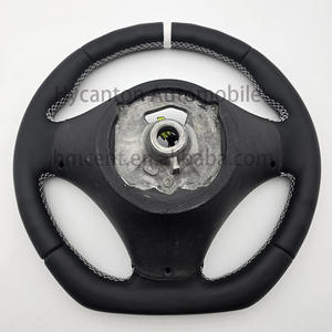 พวงมาลัยแบบแถบสีขาวหนังเรียบสำหรับ BMW อุปกรณ์เสริมรถยนต์ E90 - Product Image 2