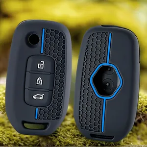 Housse de clé en silicone pour <span class=keywords><strong>Renault</strong></span> Kadjar Captur Megane Sandero Stepway Logan Clio 5 <span class=keywords><strong>2022</strong></span> Arkana 2020 2021 Kwid 2023 - Product Image 1