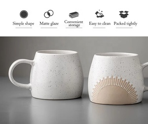 Taza de café de cerámica mate con olla de porcelana esmaltada de sésamo para desayuno colorido Popular de estilo japonés - Product Image 5