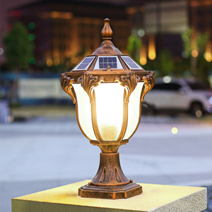 Outdoor Solar Pillar <b>Light</b> Bronze Frame Acrylic <b>Shade</b> Warm <b>White</b> LED 2700K 500 Lumens Dimmable IP65 No Assembly Required - Product Image 3