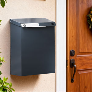 Buzón <span class=keywords><strong>de</strong></span> Correos con Cerradura para Montaje en Pared, Resistente a la Intemperie, Antirrobo, con Tapa <span class=keywords><strong>de</strong></span> Cierre Lento para Hogar y Jardín - Product Image 1
