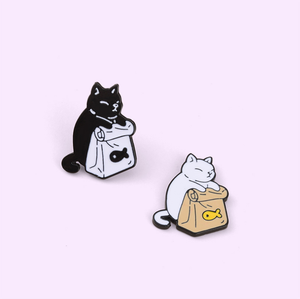 Kunying-insignia en forma de gato chapado en oro, Pin de solapa esmaltado personalizado de dibujos animados de animales - Product Image 2