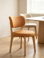 Chaises de salle à manger modernes et contemporaines, revêtement en similicuir, structure en bois massif, dossier ergonomique, meubles de salle à manger durables pour la maison