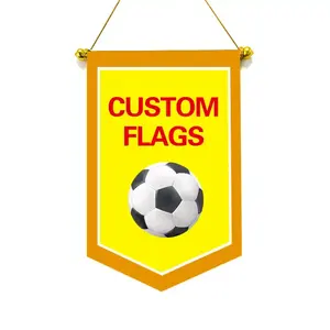 ที่กําหนดเองตกแต่งสาธารณรัฐโดมินิกัน Fringy หน้าต่างแขวนธงธงกีฬาทีมแบนเนอร์ธงธงธง
