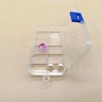 Petits étuis transparents verrouillent boîte de rangement en plastique pour conteneur peu encombrant avec compartiment à 10 grilles avec poignées boîte d'emballage