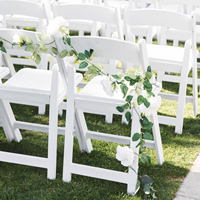 Chaises pliantes en résine blanche robustes pour événements, mariages en plein air et jardins – Vente en gros