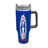 Gobelet isotherme en acier inoxydable avec poignée, 40 oz, drapeau personnalisé de la Grenade, idéal pour les voyages interurbains, les excursions en camping