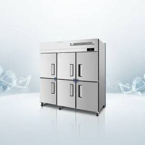 Réfrigérateur SinoKooool de cuisine en acier inoxydable, vertical, 4 portes, grande capacité, monotempérature, sans givre, à refroidissement par air numérique - Product Image 1