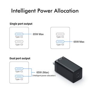 <span class=keywords><strong>Chargeur</strong></span> mural <span class=keywords><strong>portable</strong></span> GaN 65W Type C PD3.0 à charge rapide pour téléphone et ordinateur <span class=keywords><strong>portable</strong></span>, compatible Anker <span class=keywords><strong>ASUS</strong></span> - Product Image 6