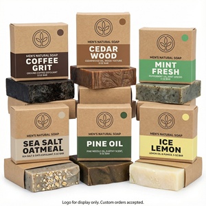 Paquete Variado Personalizado de Jabón Artesanal Orgánico para Hombre con Aroma a Pino, Coco, Barril de Madera, Bourbon y Fresh Falls, Hecho a Mano y Natural, OEM - Product Image 6