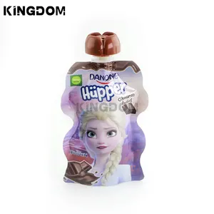Напечатанный на заказ пакет для сока жидкого йогурта для напитков с насадкой пластиковый пакет для упаковки с носиком