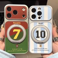 Coque de téléphone modèle numéro de football pour Apple 18 17 16, support intégré pour iPhone 15 14 13, protection anti-chute, épaisseur 15 mm.