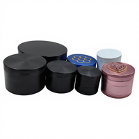 Broyeur à herbes manuel en métal, 40mm, 50mm, 63mm, 75mm, 100mm, 2 pouces, 2,5 pouces, 4 pièces, 4 couches, grand format, accessoire pour fumer les herbes