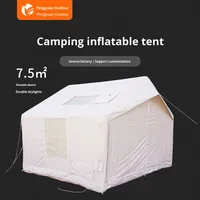 Tente automatique pliable en bambou Pengyuan, pour 4 à 6 personnes, portable, sans assemblage requis, résistante à l'eau, moderne, pour l'extérieur