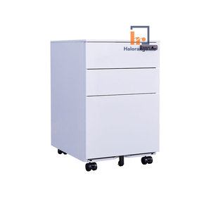 Meuble de rangement mobile moderne en acier d'origine américaine avec 3 tiroirs pour bureau à domicile - Rangement métallique durable - Product Image 1