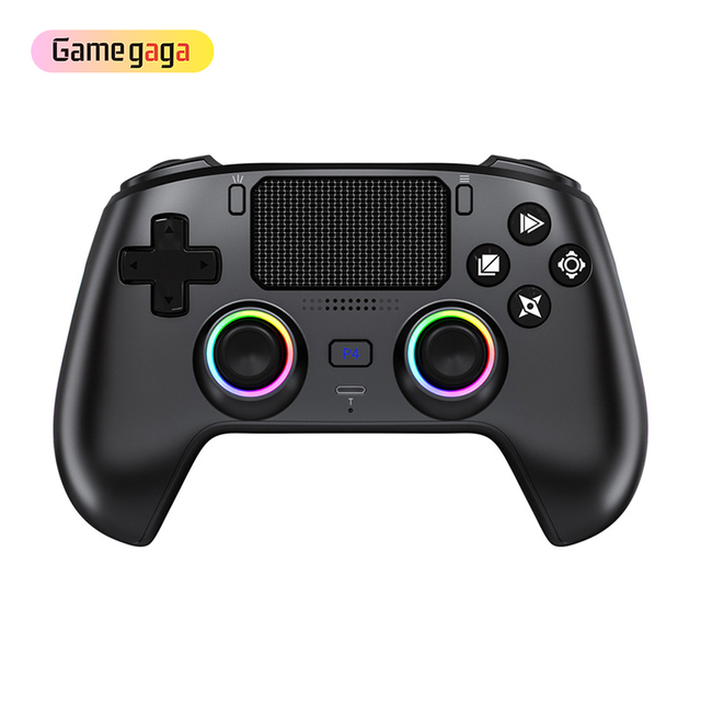 Gamegaga P916 Wireless Gamepad RGB Lights 6-axis Gyroscope Vibration Motion Wireless Hall Sensor for P4 Phone IOS Android