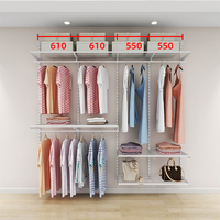 Vente en gros de meubles de chambre à coucher d'armoire de vêtements d'organisateur de placard moderne personnalisé