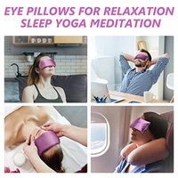 Oreiller pour les yeux lesté personnalisé, rempli de lavande et de graines de lin, coussin chaud et froid pour la relaxation, le yoga, le soulagement du stress