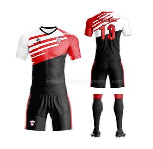 Aangepaste Sublimatie Volledige Set Voetbaluniform Sportclub Mannen Voetbalteam Logo Ontwerp Portugal Voetbalshirt - Product Image 5