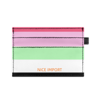 Rainbow (Philadelphia Variant) Schlanker, doppelseitig bedruckter Kartenhalter, tragbarer Kreditkartenhalter aus PU-Leder für Männer und Frauen