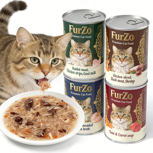 <span class=keywords><strong>Friandises</strong></span> pour chats FurZo personnalisables, 400g, riches en protéines, nourriture humide, grand format, bâtonnets de poulet, lait de chèvre, soupe épaisse, récompense pour chat - Product Image 1