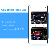 Interface sans fil CarPlay et Android Auto pour Lamborghini Aventador, écran 7 pouces, 2012-2019