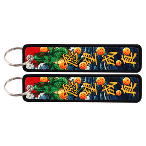Etiquetas de Llavero Bordadas con Diseño Clásico de Anime Japonés Dragon Ball, Etiqueta Tejida de Tela, Etiqueta Jet, Llavero Bordado - Product Image 6