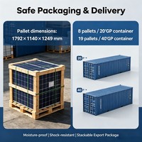 Panneau solaire bifacial de type N 590W, module PV double vitrage, système solaire IP68
