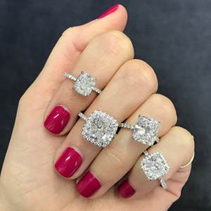 Bijoux en or pour filles, bague de fiançailles royale en diamant 1 carat, mariage - Product Image 5