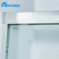 Porte de douche coulissante double en verre trempé avec cadre en aluminium Weisdon Minimalist Home Bathroom