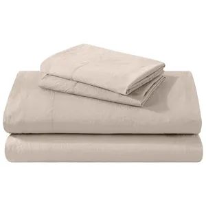 Tamanho personalizado E Padrão 100% Linho Lençóis Natural Linho Duvet Cover Bedding Set Creme Cor