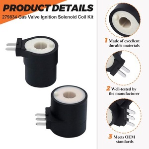 Kit de bobina para secadora 279834, carcasa de plástico, alimentación eléctrica para accesorios de deshidratador - Product Image 2