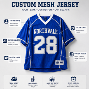 Camiseta Deportiva Casual de Malla Estampada Premium con Cuello en V, Manga Corta y Gráficos de Números para Fútbol Americano - Product Image 6