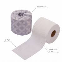 Rouleau de papier toilette doux personnalisé gaufré - Matériau en pâte recyclée - Fabricant économique