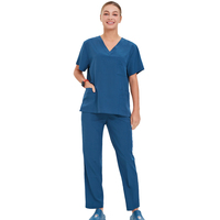 Ensembles d'uniformes médicaux à jambe droite extensibles dans les quatre sens pour femmes, uniformes de salon de beauté, esthéticiennes, cliniques dentaires, médecins, infirmières