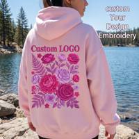 Sweat-shirt à capuche unisexe surdimensionné avec broderie 3D personnalisée OEM, streetwear de haute qualité, épaules tombantes, pour femmes et hommes