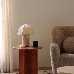 <b>Table</b> <b>Lamp</b> Travertine <b>Base</b> E27 LED Light Source Switch Control Eye Caring For Bedroom Guesthouse Decorative Lighting - Product Image 4