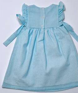 เดรสแฟชั่นใหม่สำหรับเด็กผู้หญิงวัยหัดเดิน,ชุดกระโปรงบานข้างตัวไอน้ำ Seersucker ชุดกระโปรงลายตารางสำหรับใส่ในฤดูร้อน - Product Image 4