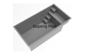 <span class=keywords><strong>Piscine</strong></span> résidentielle pour enfants en FRP gris, taille personnalisée, avec chauffage, pompe de massage, mobile - Product Image 6
