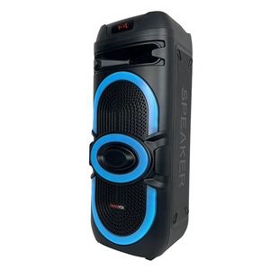 Haut-parleur de karaoké double 10 pouces le plus vendu, 40W avec écho, réverbération, LED RGB, utilisation en extérieur et prise en charge de la carte mémoire pour les fêtes de famille - Product Image 2
