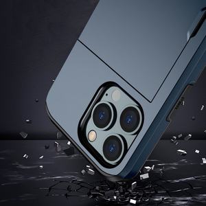 Funda Protectora para Teléfono 2 en 1 de TPU y PC, Protector Lateral para Tarjetas, Funda Protectora Antigolpes de TPU y PC para iPhone 13 14 Pro Max - Product Image 4